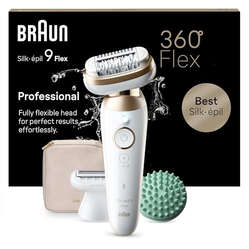 Braun Silk-épil 9 Flex, Depiladora elétrica para uma remoção fácil do pêlo, 9-071 3D, branco / dourado