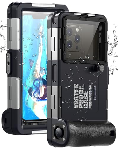 Capa impermeável universal IPX8 para mergulho profissional 15 M, compatível com iPhone, Samsung, Xiaomi - capa estanque para snorkel, surf e fotografia subaquática (preto)