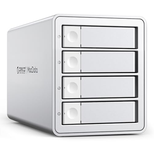 ORICO Daisy Chain - Caixa de disco rígido de 4 baías USB 3.1 Gen 2 de alumínio, compatível com 22 TB e expansão máxima de até 264 TB para disco rígido de 3,5 polegadas, 9948C3