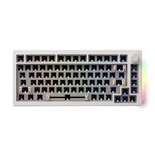 Akko Kit de teclado Barebones 5075B, 2,4 GHz/Bluetooth 5.0/USB, kit de bricolage para jogos, programável, kit de teclado personalizado intercambiável a quente, bateria de 4500 mAh, RGB orientado