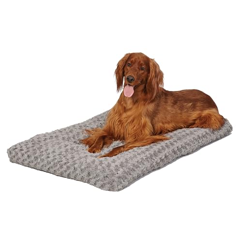 MidWest Homes for Pets Modelo 40642-SGB Cama de pelúcia para animais de estimação, cor cinzenta degradada com espirais, comprimento 106,68 cm, cama para cães de raças toy e gatos