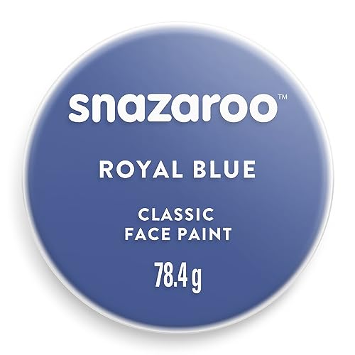 Snazaroo - Pintura facial e corporal, 75 ml, cor azul real, profissional à base de água, pastilha de aquacor individual para adultos, crianças e efeitos especiais