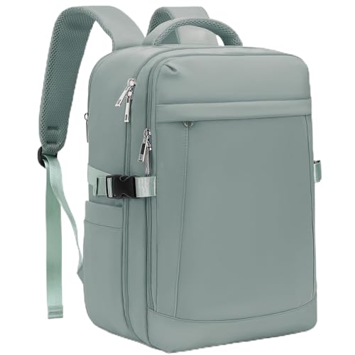 Yankony Mochila viagem cabine avião 40 x 20 x 25 para Ryanair 20 L mochilas de viagem com bolso anti-roubo Travel Backpack bagagem de mão homem mulher, Verde menta