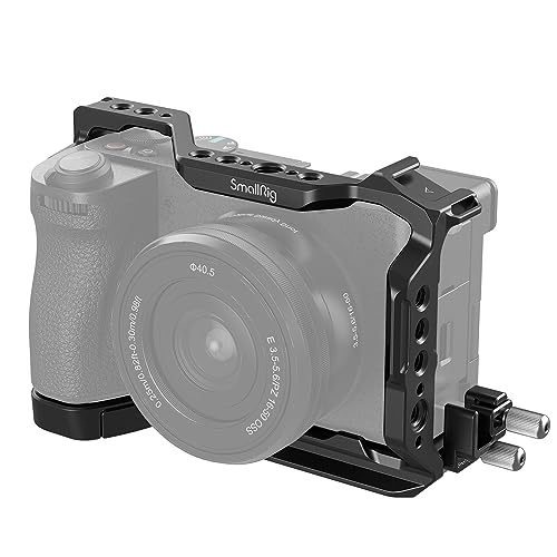 SMALLRIG Kit de gaiola para Sony A6700 com cabo Clamp para HDMI, placa de libertação rápida incorporada para tipo arca, gaiola de vídeo para câmara de cinema com armação de sapato - 4336