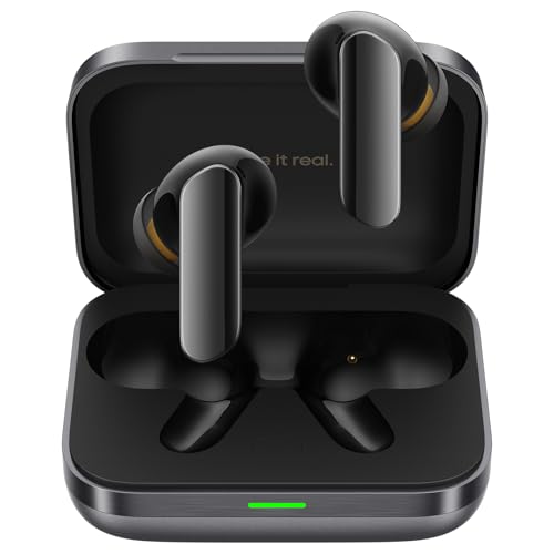 realme Air 7 Pro Auriculares Bluetooth com cancelamento ativo de ruído AI, áudio Hi-Res LHDC, DAC duplo, 48 h + automonomia, ANC personalizável, cinzento metálico