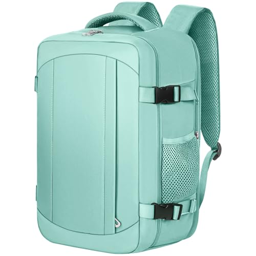 Ltemziiy Mochila viagem cabine avion 40 x 20 x 25 para Ryanair, mala de bagagem de mão mochila de cabine Travel Backpack tamanho 20 L, verde, 40 x 20 x 25, Casual