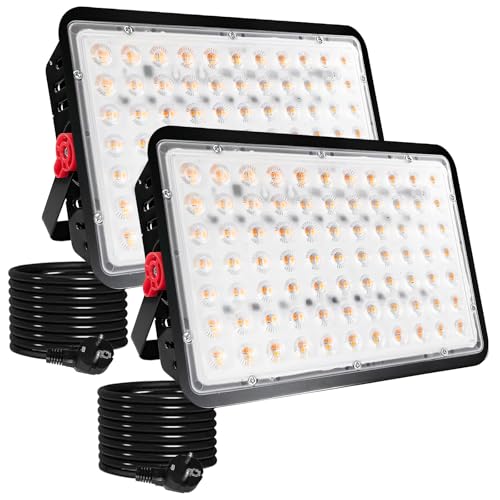 Indmird Focos LED para exterior, 20000 LM Foco LED IP66 impermeável projetor led exterior 3000 K branco quente LED exterior iluminação de segurança para jardim, garagem, pátios, parque, terraço