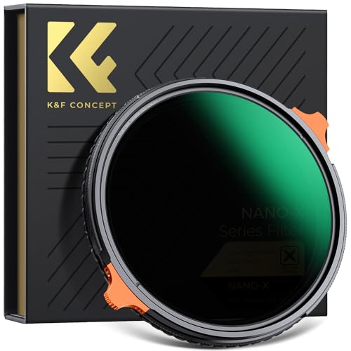 K&F Concept Nano-X Seire True Colour Filtro polarizador 67 mm e filtro de densidade neutra 67 mm ajustável Slim variável filtro ND2-ND32 (1-5 f-Stops) 2 em 1 multifunção CPL & VND 2-32