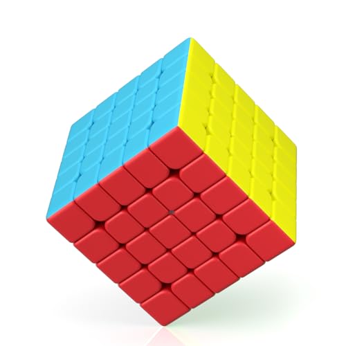 ROXENDA Cubo de velocidade 5 x 5 Speed Cube - Torneamento suave e rápido: Sólido, duradouro e Stickerless, gira mais rápido que o original (5 x 5 x 5)