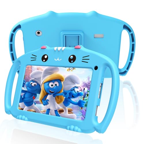 VESWWE Tablet para crianças 7 polegadas Android tablet crianças com WiFi 32 GB ROM controlo parental capa para menina tablet infantil de 3 a 14 anos (azul)
