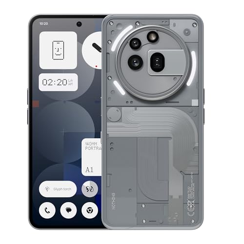 Nothing Phone (3a) Pro de 256 GB, Smartphone 5G Android livre com eSim, 12 GB de RAM, câmara periscópica OIS de 50 MP, Ultra Zoom 60x, carregamento rápido de 50 W e ecrã AMOLED FHD+ 120 Hz de 6,77