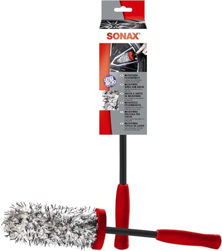 SONAX Escova de microfibra para jantes (1 unidade) para uma limpeza suave e sem riscos de jantes de aço, alumínio e cromadas | Nº 04179410