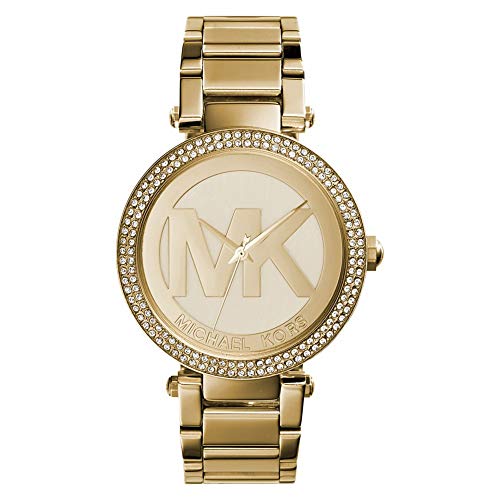 Michael Kors Reloj Parker para Mujer, Movimiento trifásico de Cuarzo con Correa de Acero o Piel