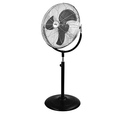 Jata JVVP3055 Circulador de pé industrial com 3 pás metálicas. Grande ventilação. Fluxo de ar: 5688 m3/h. 3 velocidades. Cabeça orientável e inclinável