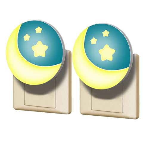 Annmore Tomada de luz de presença infantil, LED candeeiro de teto para bebé com sensor de crepúsculo, luz noturna para quarto, corredor, escadas (2)