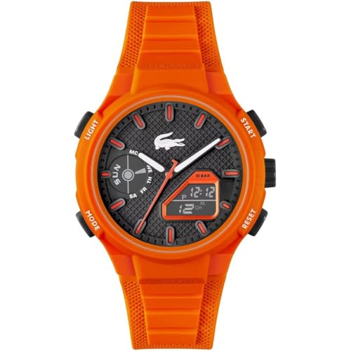 Lacoste Relógio de quartzo multifuncional analógico digital para homem coleção LC33 Collection