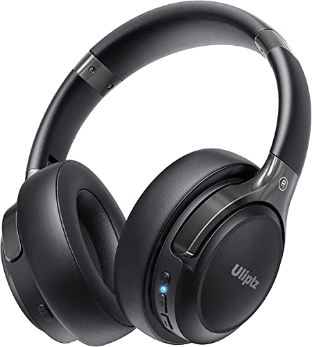 Uliptz Auriculares sem fios Bluetooth, 65 horas de reprodução, 6 modos de som EQ, auriculares sem fios fita estéreo HiFi com microfone, auriculares Bluetooth 5.3 para PC/telefone