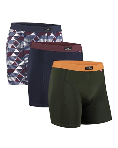 DANISH ENDURANCE Cuecas homem boxers de algodão premium, com ou sem cuecas, conjunto de 3 ou 10, roupa interior confortável e elástica