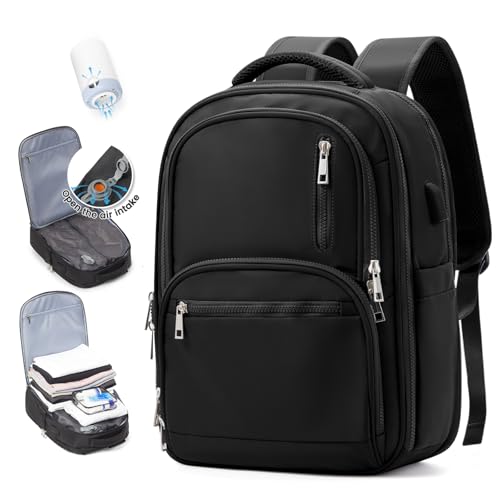 SZLX Mochila viagem cabine avion 40 x 20 x 25 mulher Ryanair mochila a vácuo com bomba bagagem de mão 45 x 36 x 20 Easyjet malas cabine para portátil 14 polegadas impermeável mochila airbag vazio