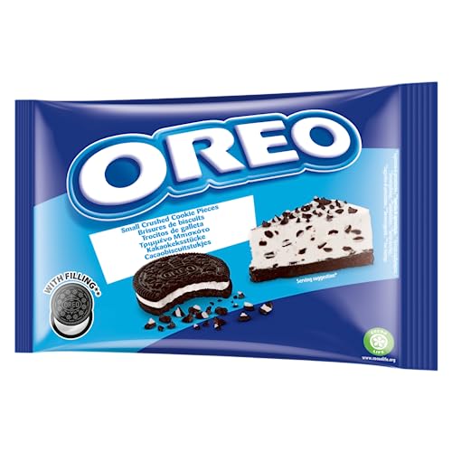 Oreo Toppings especiais de bolachas de cacau e enchimento de baunilha Toppings para gelados, recargas e sobremesas 400 g