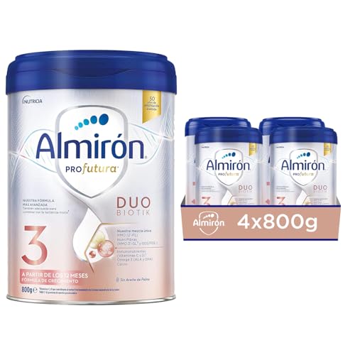 Almirón Profutura de 3 leite de crescimento em pó, a partir dos 12 meses e 800 g (embalagem de 4).