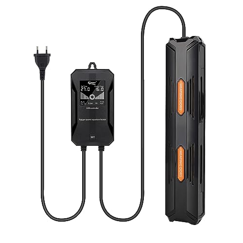 Hygger Aquecedor de aquário, aquecedor de água aquário 300 w ajustável aquecedor rápido para com LCD externo regulador de temperatura digital para tanque de peixes de 200 - 300 L