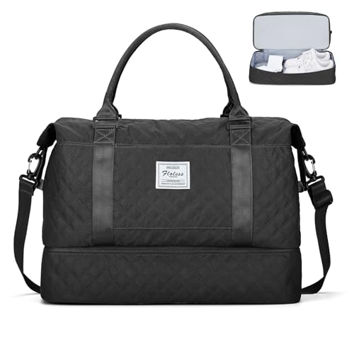 Bolsa de viagem para mulher, mala de desporto, mala de mão para bagagem, bolsa de ginásio impermeável, sacos de fim de semana para mulher, bolsa para hospital, bolsa de natação para praia, B1-preto