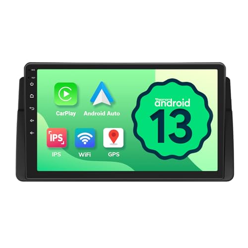 Eonon Rádio de carro para BMW E46 (1998-2006), com ecrã de 9 polegadas, Android 13, Android Auto, Apple CarPlay, Wi-Fi e Bluetooth E46A13