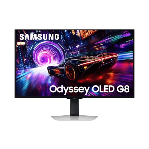 Samsung LS32FG816SUXEN, Monitor de jogos Odyssey OLED G8 G81SF de 32" 4K (3840 x 2160, 16:9, 240 Hz, 0,03 ms(GTG), 4K, FreeSync Premium Pro, Glare Free, VESA Display. HDR TrueBlack 400, prateado