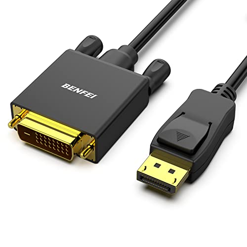 BENFEI Cabo DisplayPort para DVI, adaptador macho a ouro de 4,5 m para macho para Lenovo, DELL, HP, ASUS e outras marcas