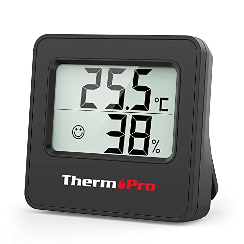 ThermoPro TP157 - Higrómetro digital para interiores para casa, quarto de bebé, termómetro de humidade com sensor de temperatura e higrómetro e indicador de conforto para estufa,