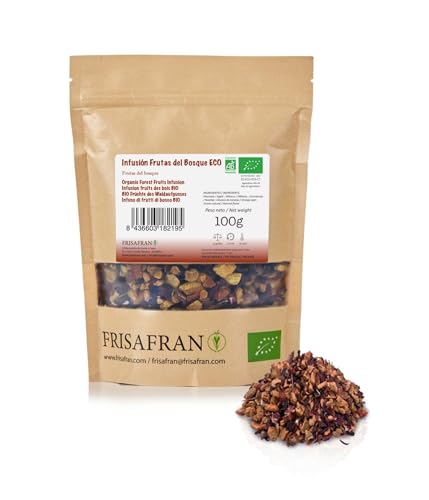 FRISAFRAN Infusão frutas da floresta ecológica 100 g | Relaxante | sacos de chá | rico em vitaminas, chá frutos da floresta | infusão de frutas da floresta | infusões vitaminicas, infusão de
