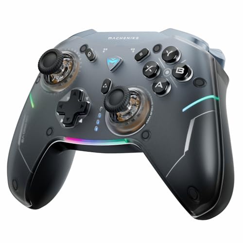 Machenike G5Pro V2 Mando PC Gaming 1000Hz, Joystick Intercambiable en Caliente, Disparadores/Microinterruptores Ópticos, Mando Inalambrico Compatible con PC/NS/Android/iOS, Negro