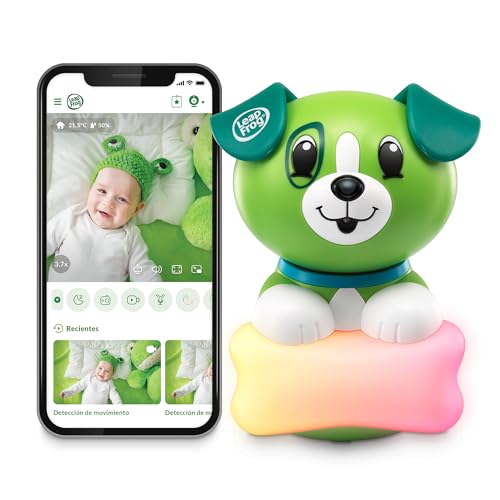 LeapFrog LF2911 Scout Smartes WiFi Babyphone, Kamera FHD 1080p, Grátis Steuerungs-App, Rotation-Neigung-Zoom, 2-Wege-áudio, farbiges Nachtlicht, Nachtsicht, Softe Klänge, Bewegung. P