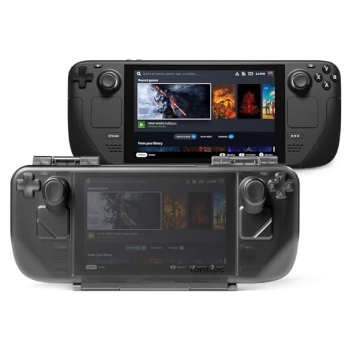 tomtoc Armor Carcasa para Steam Deck/Steam Deck OLED, Funda Rígida de Transporte para Steam Deck, Funda de Viaje Portátil Protectora Rígida, Antivibración, Antiarañazos, con Protección Militar