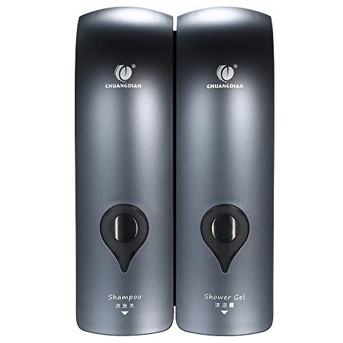 Decdeal 2 x 300 ml dispensador de sabão de parede, chuveiro, champô, loção, espaço para casa de banho cozinha hotel