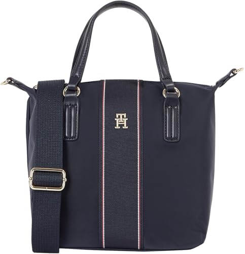 Tommy Hilfiger Bolsa Tote mulher Poppy pequena, azul (Space Blue Corp), tamanho único, Azul (Space Blue Corp), Tamanho único