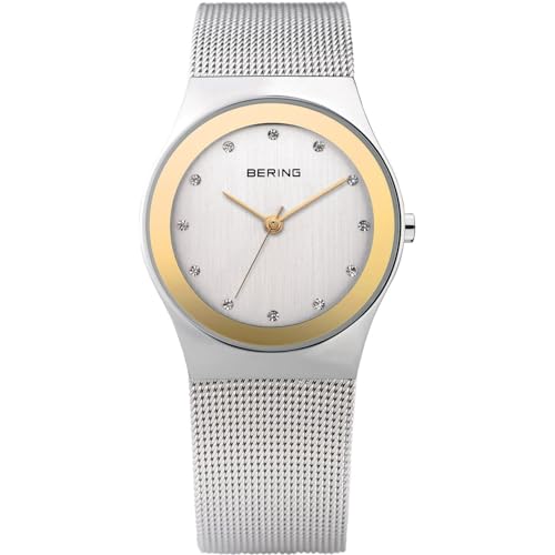 BERING 12927 Reloj de Cuarzo para Mujer con Caja de Acero Inoxidable de 27 mm y Esfera, Correa milanesa, Cristal de Zafiro y Resistencia al Agua de 3 ATM