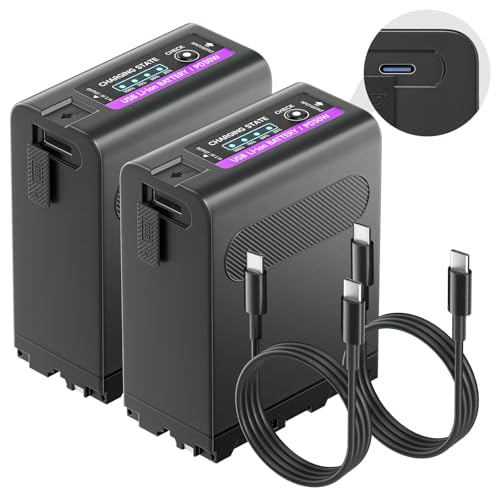 Mspalocell Bateria NP-F990 84,96 Wh/11800 mAh (PD30W USB-A e tipo-c/USB-C) para Sony NP-F990 NP-F980 NP-F970 NP-F960 NP-F950 NP-F93330 0 NP F550 NP- F570 NP-F770 NP-F750 Bateria para câmara de vídeo,