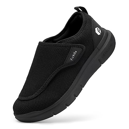 FitVille Sapatos masculinos largos com forro sem costura e alça ajustável - fácil de colocar e tirar, confortável todo o dia