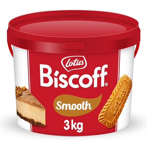 Lotus Biscoff Creme para espalhar, cremoso sabor de biscoito caramelado, vegano, sem frutos secos, sem corantes nem armas adicionados, 3 kg