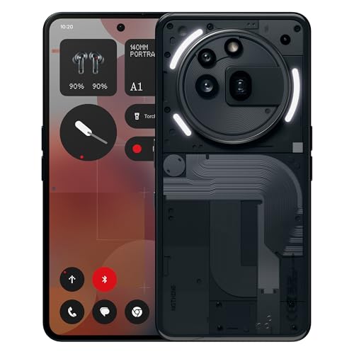 Nothing Phone (3a) Pro de 256 GB, Smartphone 5G Android livre com eSim, 12 GB de RAM, câmara periscópica OIS de 50 MP, Ultra Zoom 60x, carregamento rápido de 50 W e ecrã AMOLED FHD+ 120 Hz de 6,77
