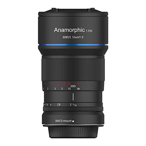 SIRUI Lente namórfica F1,8 de 50 mm com armação M4/3 para montagem micro APS-C, lente M43 para Olympus e Panasonic - SR-MEK7M