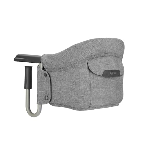 Inglesina Fast, assento de mesa dobrável, cinzento-claro (Stone Grey), fácil de transportar, lavável, instalação segura, até 15 kg, 35 x 27 42 cm