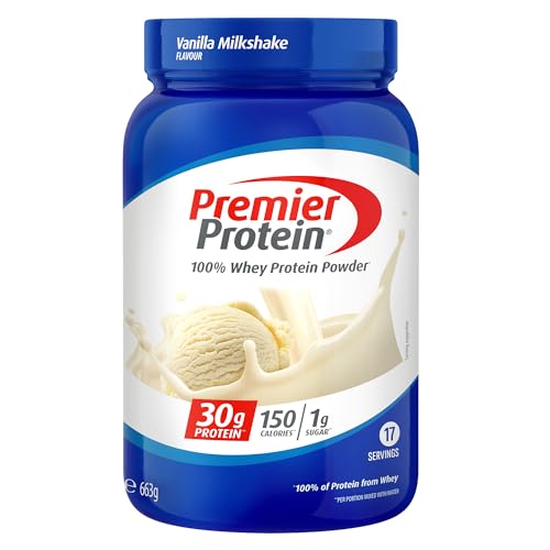 Premier Protein - Whey 100 % Protein Powder - Vanilla Milkshake - 663 g