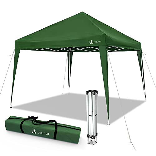 VOUNOT Gazebo dobrável gazebo 3 x 3 m com sacos de areia, pavilhão de jardim Pop Up, verde