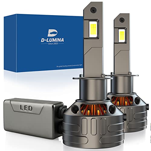 D-Lumina H1 LED Canbus lâmpada 160 W 30000 LM, chip CPS 6500K 500 % brilhante, refrigeração de tubo de cobre grosso, luzes de lâmpada LED - 2 anos de garantia, 2 peças