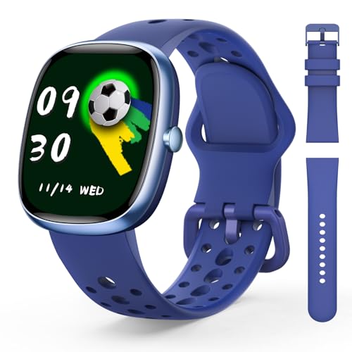 JoJoego Relógio inteligente para crianças, pulseira inteligente com 100 modos desportivos, pedómetro, frequência cardíaca, monitor de sono, IP68 impermeável, presentes para adolescentes de 5 a 16 anos