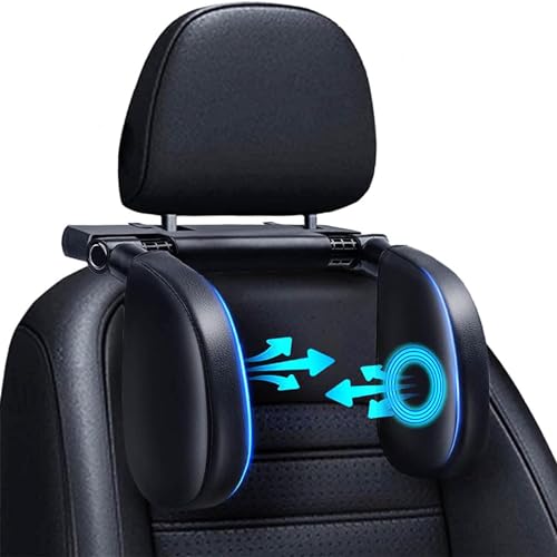 Repousa cabeças para carro, suporte cabeças de carro para crianças, repousa cabeças para carros couro respirável ajustável de 180 graus para crianças e adultos durmam durante viagens longas descanso