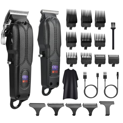 Máquina de cortar cabelo homem, recarregável USB máquina cortar cabelo, corta-pelos sem fios bateria 1200 mAh máquina de cortar cabelo profissional, aparador de cabelo barba kit família cabeleireiros,